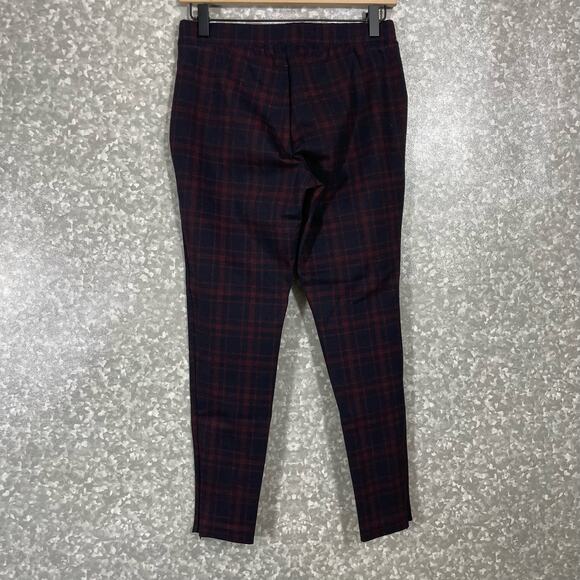 Talbots Women's Blue & Red Plaid Soho Legging Ankle Pants - Size Small Petite - Picture 7 of 7